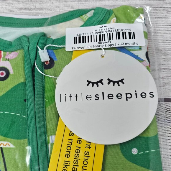 NIB Little Sleepies Fairway Fun Shorty Zippy Size 6-12 months - Picture 2 of 3